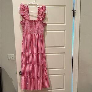 EUC Hill House Home Women’s Large The Ellie Nap Dress Red Stripe